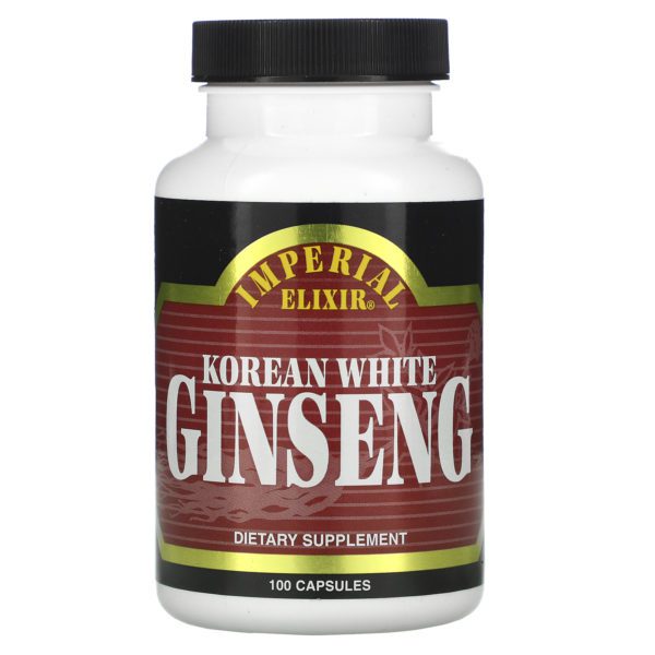 Imperial Elixir, Ginseng blanco coreano, 100 cápsulas