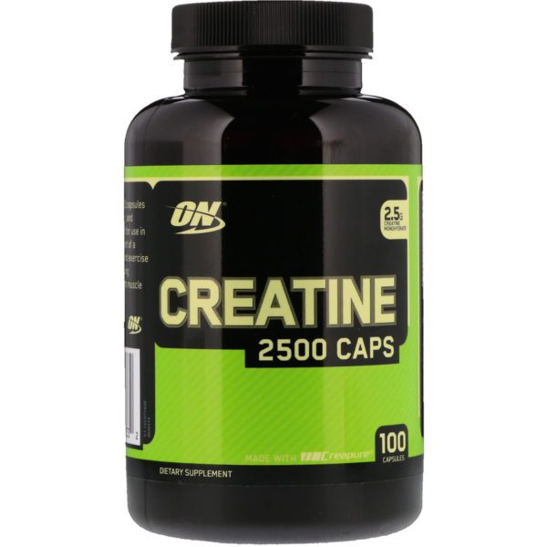 Optimum Nutrition, Creatina 2500 Cápsulas, 100 Cápsulas