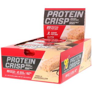 BSN, Crocante de proteínas, vainilla y malvavisco, 12 barras, 1,97 oz (56 g) cada una