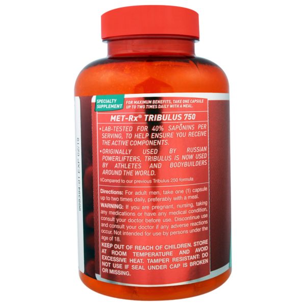 MET-Rx, Tribulus 750, 90 cápsulas - Imagen 3