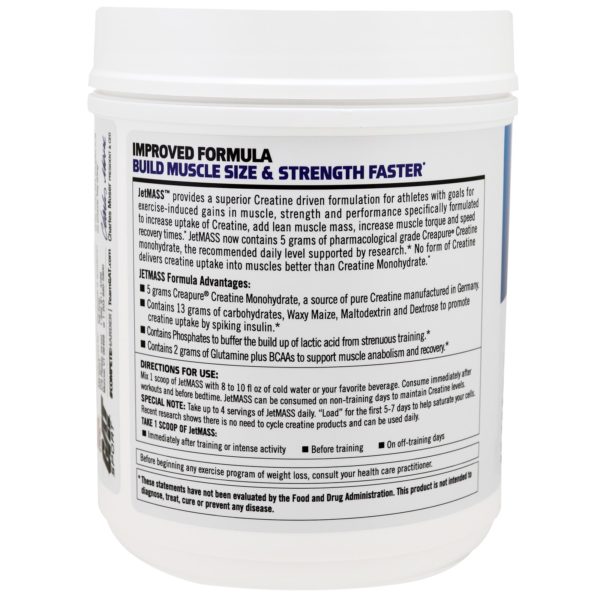 GAT, JetMASS, Fast-Acting Volumizing Creatine System, Tropical Ice, 25.4 oz (720 g) - Imagen 3
