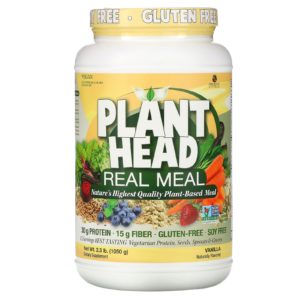 Genceutic Naturals, Plant Head, Comida de verdad, Vainilla, 1050 g (2,3 lb)