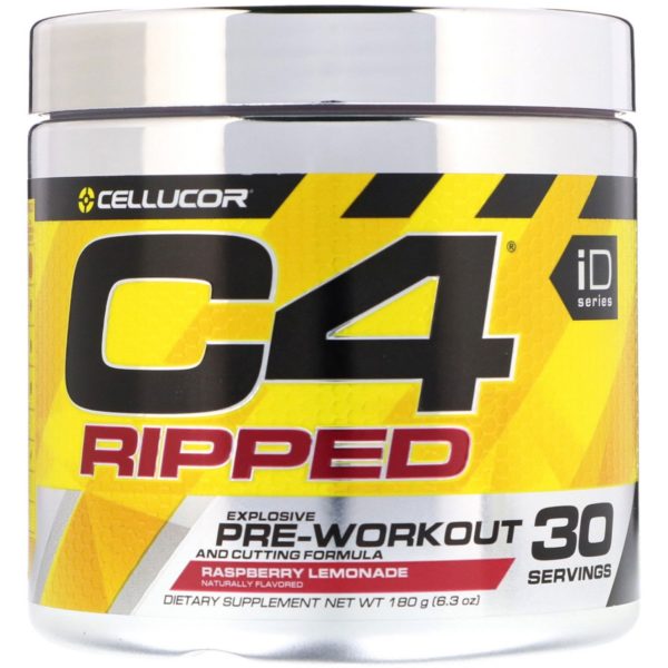 Cellucor, C4 Ripped, preentrenamiento, limonada y frambuesa, 6.3 oz (180 g)