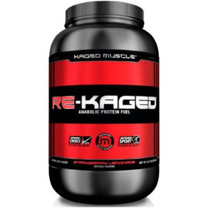 Kaged Muscle, Enjaulado, Combustible de proteínas anabólicas, Limonada de fresa, 2,07 lbs (940 g)