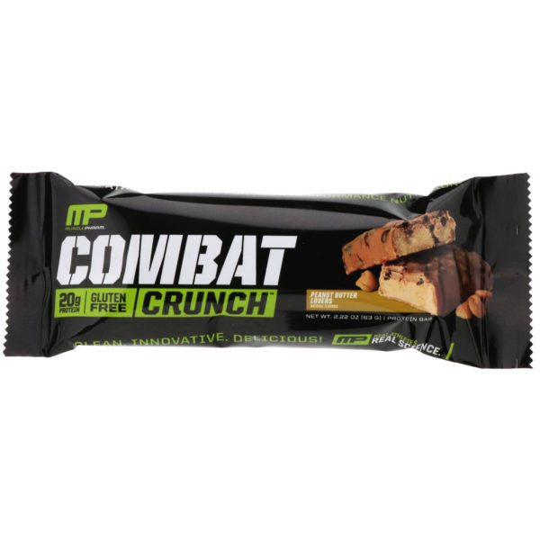 MusclePharm, Combat Crunch, Peanut Butter Lovers, 12 Bars, 2.22 oz (63 g) Each - Imagen 4