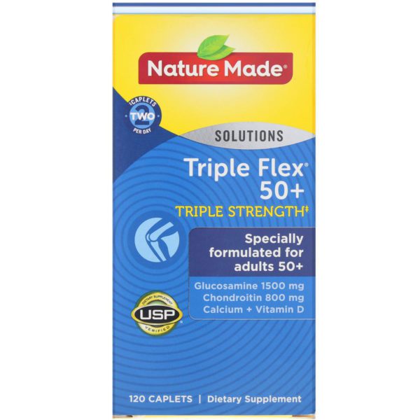 Nature Made, Triple Flex 50+, Triple acción, 120 comprimidos oblongos