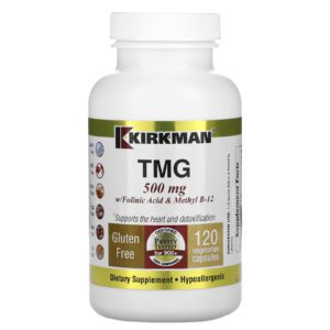 Kirkman Labs, TMG with Folinic Acid & Methyl B-12, 500 mg, 120 Capsules
