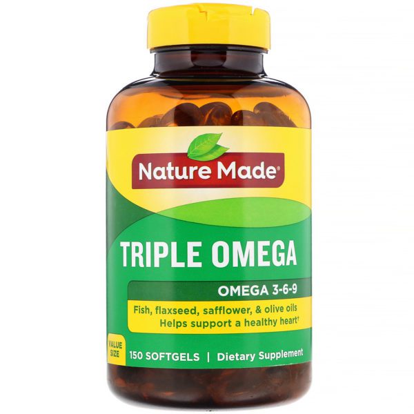 Nature Made, Omega triple, Omega-3, 6 y 9, 150 cápsulas blandas