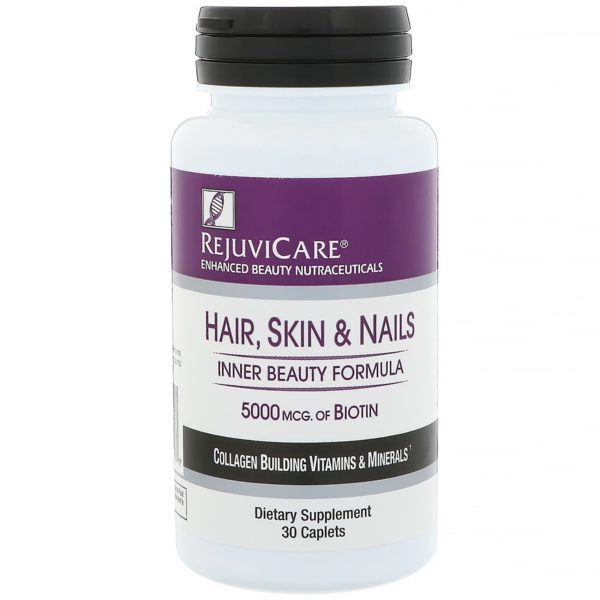 Rejuvicare, Hair, Skin & Nails, Inner Beauty Formula, 5000 mcg of Biotin, 30 Caples - Imagen 3