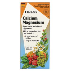 Flora, Salus-Haus, Floradix, Calcio - Magnesio con Zinc y Vitamina D, 8.5 fl oz (250 ml)