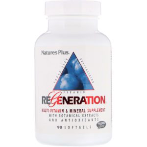 Nature's Plus, Regeneration, Suplemento multivitamínico y mineral, 90 cápsulas blandas