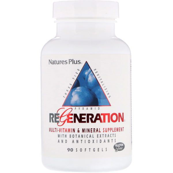 Nature's Plus, Regeneration, Suplemento multivitamínico y mineral, 90 cápsulas blandas