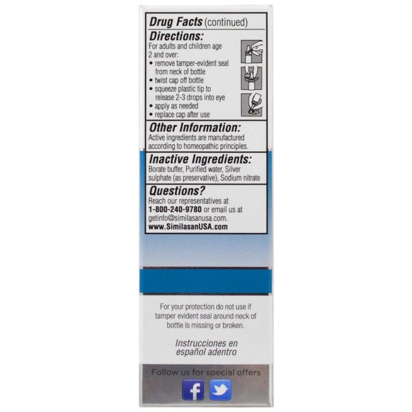 Similasan, Alivio completo para los ojos, gotas oftálmicas estériles, 0.33 fl oz (10 ml) - Imagen 3