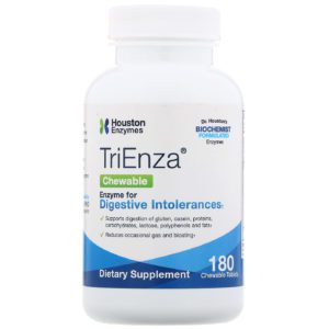 Houston Enzymes, TriEnza masticable, 180 tabletas masticables