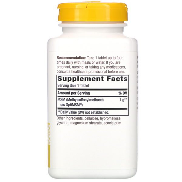 Nature's Way, MSM, 1,000 mg, 200 Vegan Tablets - Imagen 2