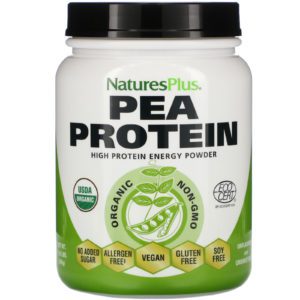 Nature's Plus, Polvo de proteína orgánica de guisante, 1,10 libras (500 g)