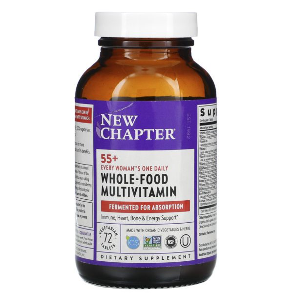 New Chapter, 55+ Every Woman's One Daily, Whole-Food Multivitamin, 72 Vegetarian Tablets - Imagen 3