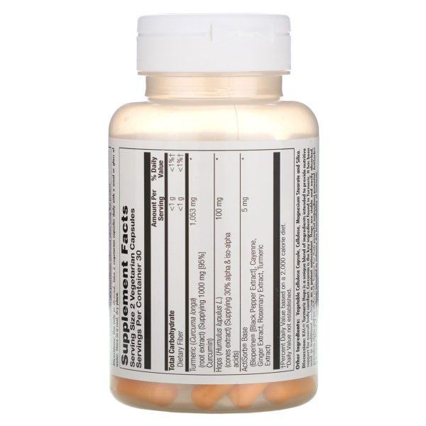 KAL, Turmeric Hops, 60 Vegetarian Capsules - Imagen 2