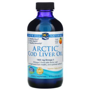 Nordic Naturals, Aceite de Hígado de Bacalao Artico, Naranja, 8 fl oz (237 ml)
