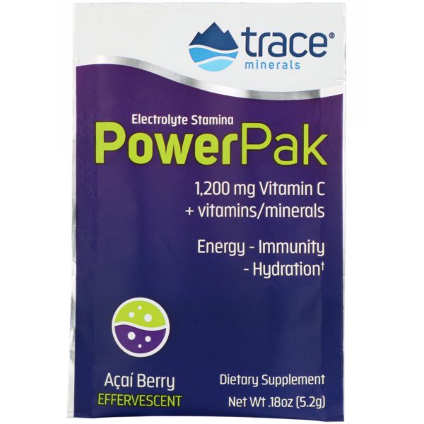 Trace Minerals Research, Electrolyte Stamina PowerPak, Acai Berry, 30 Packets, 0.18 oz (5.2 g) Each - Imagen 3