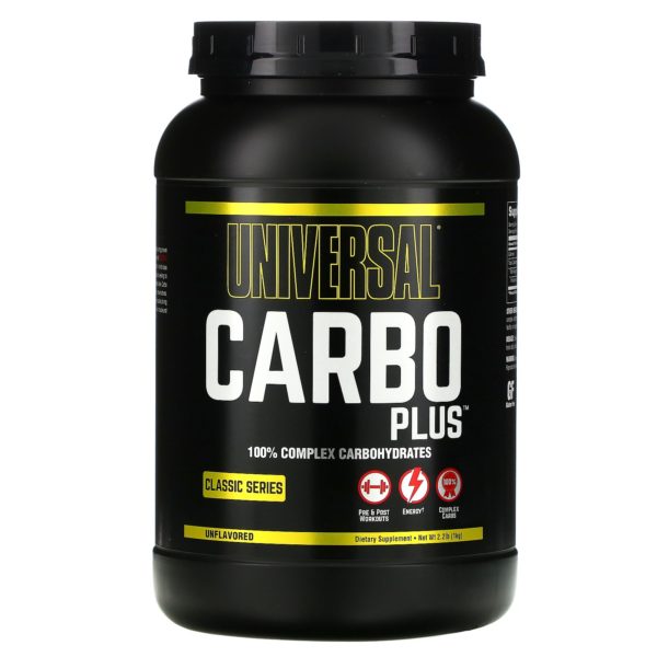 Universal Nutrition, Carbo Plus, 100 % carbohidratos complejos, Sin sabor, 1 kg (2,2 lb)