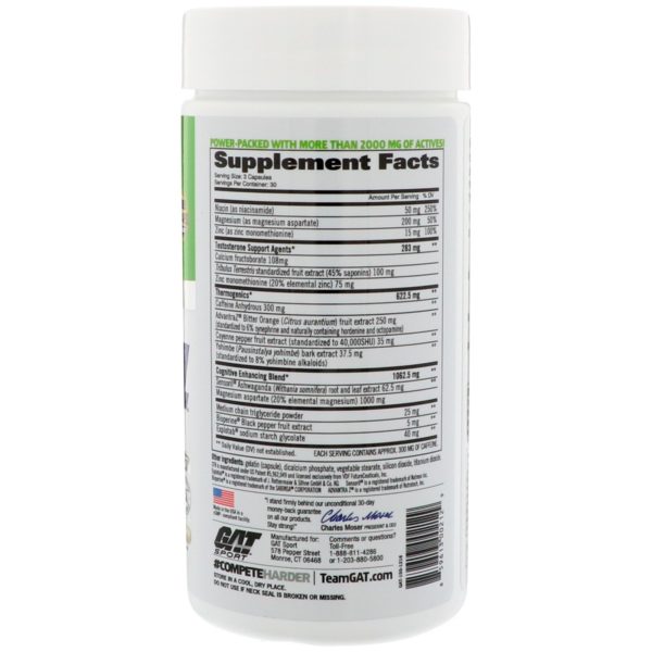 GAT, JetFUEL T-300, 90 Oil-Infused Capsules - Imagen 2