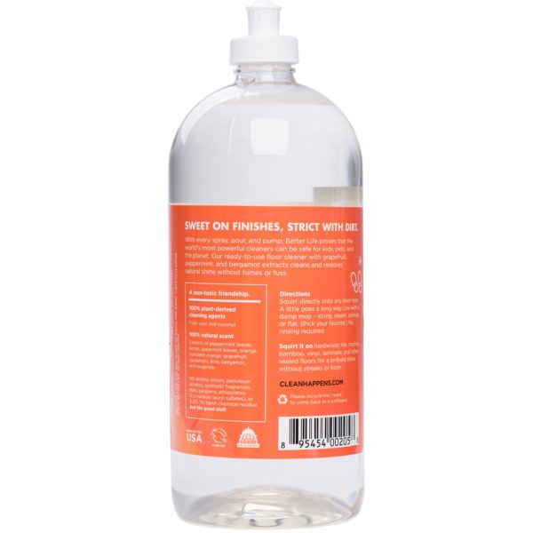 Better Life, Limpieza de pisos, menta cítrica, 32 oz (946 ml) - Imagen 2