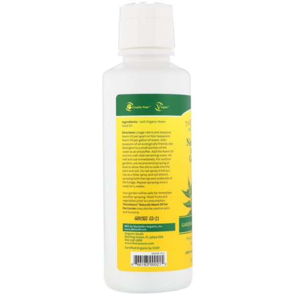 Organix South, TheraNeem Naturals, Neem Oil for the Garden, Garden and Houseplants, 16 fl oz (480 ml) - Imagen 2