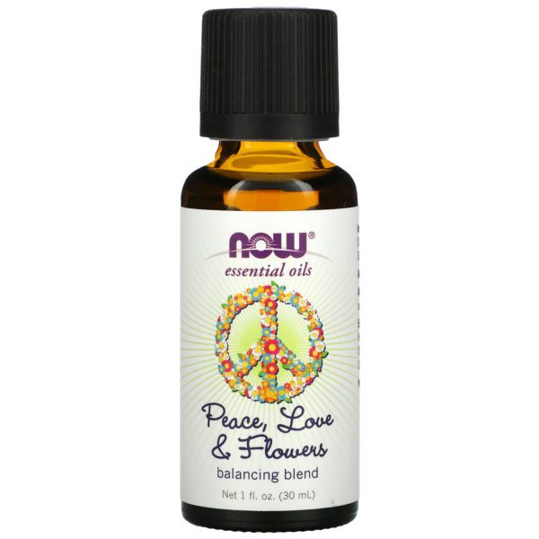 Now Foods, Paz, amor y flores, aceites esenciales, mezcla balanceada, 1 fl oz (30 ml)