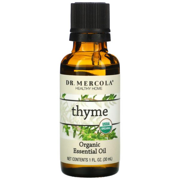 Dr. Mercola, Aceites esenciales orgánicos, Tomillo, 30 ml (1 oz. líq.)