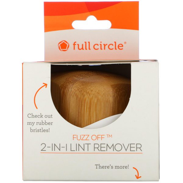 Full Circle, Fuzz Off, 2-in-1 Lint Remover, White, 1 Brush - Imagen 3