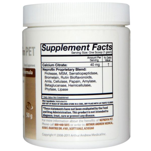 Arthur Andrew Medical, Neprofin mascota, 50 g - Imagen 2