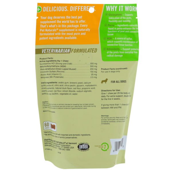 Pet Naturals of Vermont, Hip + Joint Max, For Dogs, 60 Chews, 11.2 oz (318 g) - Imagen 2