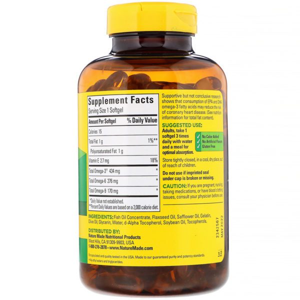 Nature Made, Omega triple, Omega-3, 6 y 9, 150 cápsulas blandas - Imagen 2