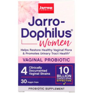 Jarrow Formulas, Jarro-Dophilus, Probiótico vaginal, Para mujeres, 10.000 millones, 30 cápsulas