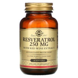 Solgar, Resveratrol 250 mg, 30 cápsulas