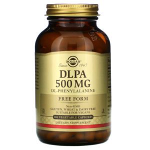 Solgar, DLPA, Forma Libre, 500 mg, 100 Cápsulas Vegetarianas