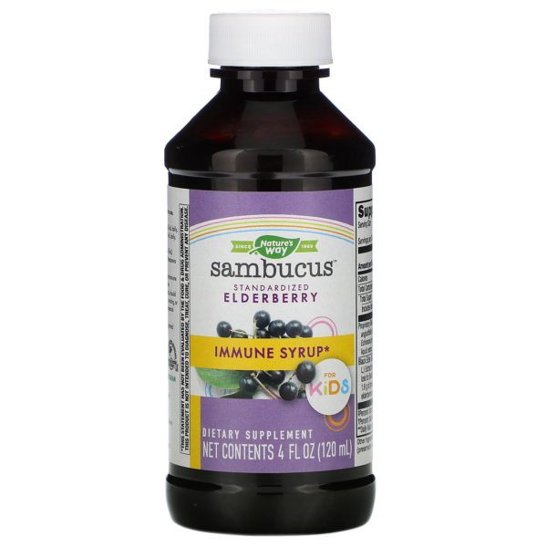 Nature's Way, Sambucus for Kids, Standardized Elderberry, Immune Syrup, 4 fl oz (120 ml) - Imagen 3