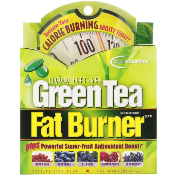 appliednutrition, QuemaGrasa de Té Verde, 30 Cápsulas suaves con Líquido de Rápida Acción
