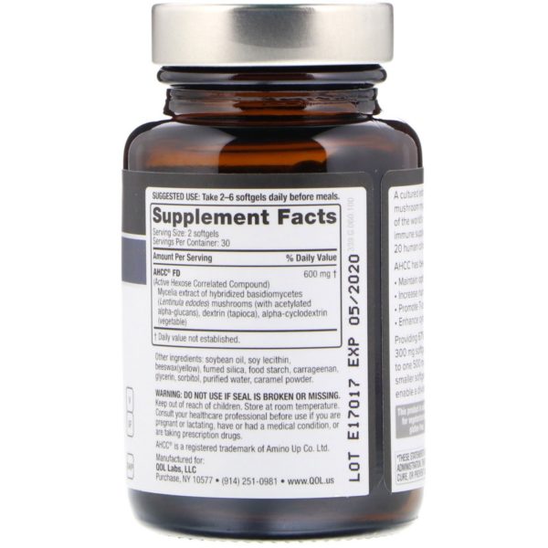 Quality of Life Labs, AHCC RX, 300 mg, 60 cápsulas - Imagen 2