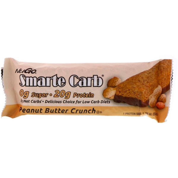 NuGo Nutrition, Smarte Carb Bar, Peanut Butter Crunch, 12 Bars, 1.76 oz (50 g) Each - Imagen 4