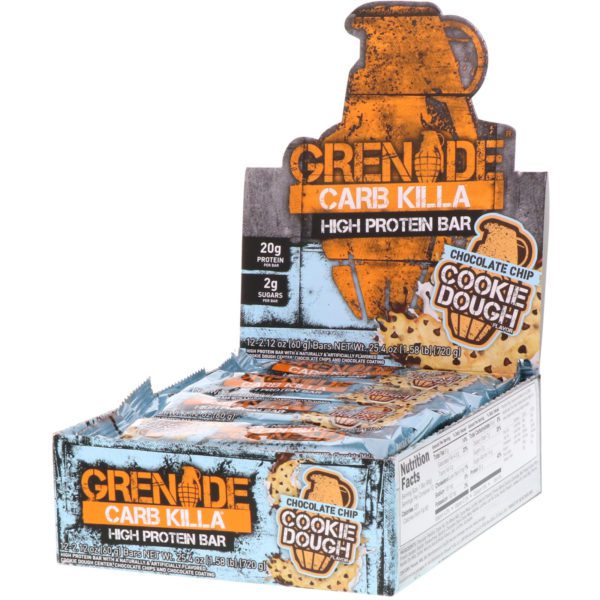 Grenade, Carb Killa, Barra alta en proteína, Galleta con trocitos de chocolate, 12 barras, 2.12 oz (60 g) c/u