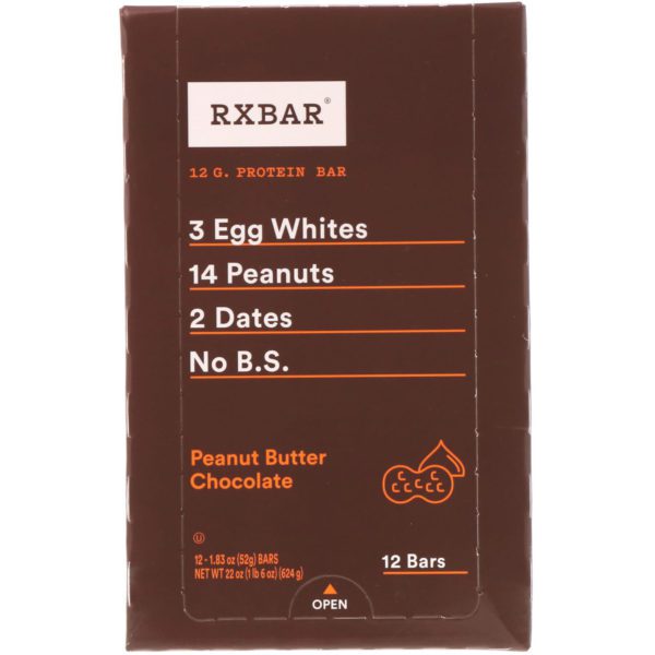 RXBAR, Protein Bar, Peanut Butter Chocolate, 12 Bars, 1.83 oz (52 g) Each - Imagen 2