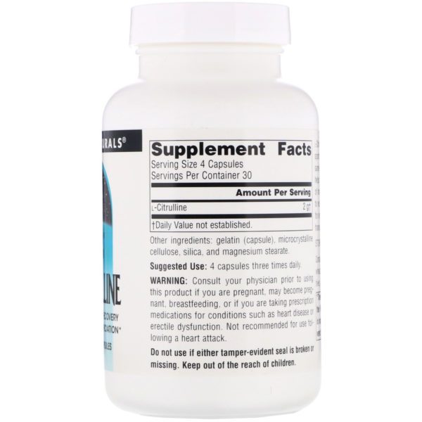 Source Naturals, L-Citrulina, 500 mg, 120 cápsulas - Imagen 2