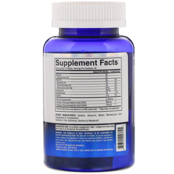 Gaspari Nutrition, Omega-3, 2400 mg, 60 cápsulas blandas - Imagen 2