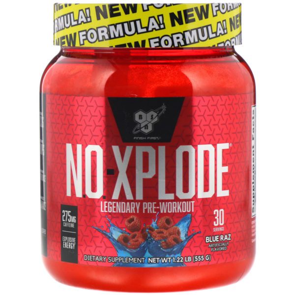 BSN, N.O.-Xplode, Encendedor para el Entrenamiento, Frambuesa Azul, 1.22 lbs (555 g)