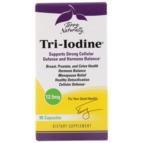 Terry Naturally, Terry Naturally, Tri-Yodo, 12.5 mg, 90 Cápsulas