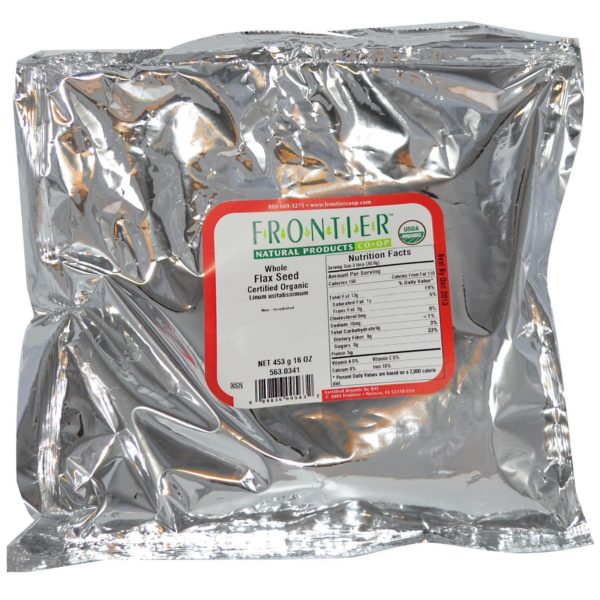 Frontier Natural Products, Semilla de Linaza Integral Orgánica, 16 oz (453 g) - Imagen 2