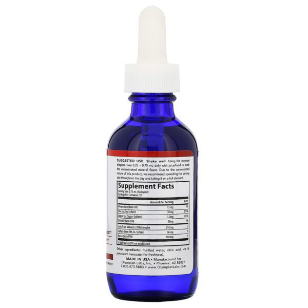 Olympian Labs, Zinc, 30 mg,  2 fl oz (59 ml) - Imagen 2