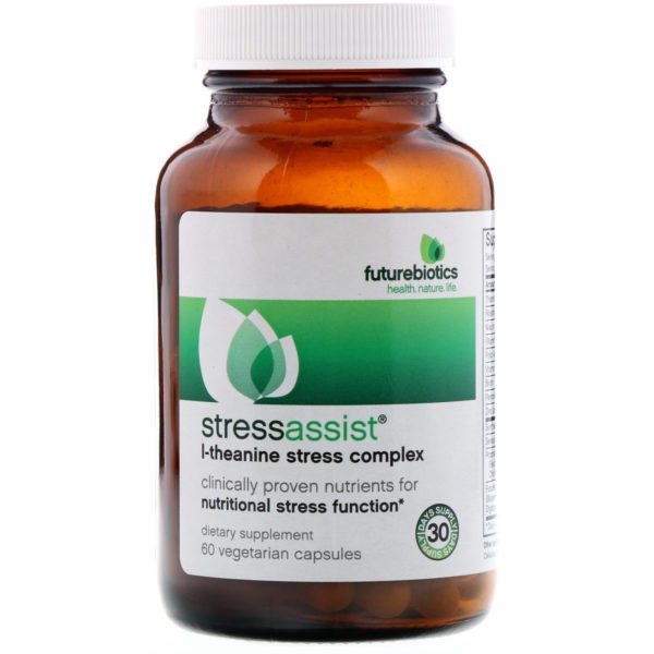 FutureBiotics, Stressassist, L-Theanine Stress Complex, 60 Vegetarian Capsules - Imagen 3